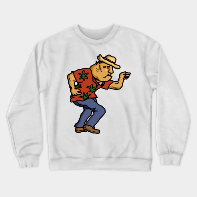 Active Senior Old Man Dancing Crewneck Sweatshirt by Nalidsa